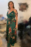 I bought this dress for a beach photo shoot. I absolutely loved it. The color was perfect and it fit perfectly to my voluptuous body. I had to buy a new bra but it was worth it. I felt sexy and desired. My husband loved it. The fabric somehow makes the dress elegant. I might purchase other colors. - Leticia D.