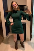 This dress was exactly what I pictured it to be. It was perfect ringing in the new year with it. Form fitting where it needs to be, stretchy, and very warm, too! - Brittani F.