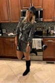 I wanted to go with a more masculine vibe for my 2020 new year outfit. We went to a 20's themed bar party and I got compliments all night long! I ended up buying a slip under it as I'm pretty tall and it was quite short but that made it even better! Definitely recommend getting your size or maybe even one down. I'm normally a large but ordered a medium based on reviews and it fit great! - Lindsay M.