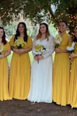 I loved the dress! It was perfect for my vintage / floral theme. I got tons of compliments and many people were shocked when I told them it was under $100. Looks amazing for the price, would definitely recommend. It was beautiful. - Patricia S.