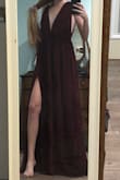Love this dress. We are wearing it for a bridal party. I usually wear mediums but decided I better get the small. With high heels no hem needed And it can be washed in the machine. The small is perfect! - Ashley C.