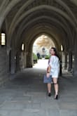 When I tried the dress on at first, I didn't like how it looked on me, but I actually tried it on backwards and LOVED it. I wore it for my winter college graduation! Would highly recommend it for a graduation or a bridal shower. It fit really nicely and I would say it is true to size. It's beautiful! - Hattie B.