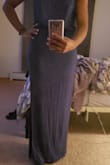 It's a cute dress, the lining is a bit off but that could just be because of the slit in the front. - Delise J.