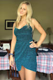 I'm absolutely in love with this dress! I'm wearing it to my High School winter formal and can't wait to show off this vibrant blue! The dress is so comfortable and stretchy, but looks very well fitted on your body. Love it!! - Caroline C.