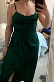 I think this dress is stunning! It hugs all the right places and fit is flattering. It was tighter around my chest but it added a nicer shape. Also, you don't need to wear a bra with this dress!!!!! - Justine S.