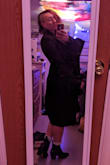 First time I tried the jacket on I hates it. Felt like a little kid who put her dad's coat on. Had it boxed up to return and everything. Today I tried it again, this time with an actual outfit (not sweats.....) and I like it a lot more. The quality is great, nice and thick. The style is definitely more masculine, there is no fit through the midsection even when buttoned. For a slim frame I think someone could pull this off easily, however with my larger build I have to be a bit more mindful about the clothes I wear underneath. - Mekenna R.