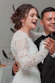 The dress is great quality for the price! My only warning is that it fits pretty big. I am usually a medium, so I initially ordered the medium and it was huge, especially in the arms. I exchanged it for a small, which fit better, but was still big in the arms/shoulders. - Laura M.