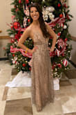 I absolutely LOVED this dress did a few alterations, wish I would have ordered a smaller size but overall I felt like a glittery princess night! - Grace B.