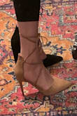 These heels are super cute and comfortable! I don't wear heels often because they tend to hurt my feet. I ordered these and the Luna lace-ups (black shoe in pics) and was surprised these were actually more comfortable with the stiletto heel compared to the block heel. I think it has to do with the height of the heel as these are a little shorter. I have somewhat high arches and these fit my arches well. They feel really secure on my feet and the straps feel sturdy. There is also some built-in cushioning which I appreciate. I knocked off one star because they are much darker than pictured in person and come off more yellow in photos, though I am hoping with a tan they will balance out better. Since they are so comfortable I am definitely keeping despite the color variation and am thinking about ordering the black in this style too! - April S.