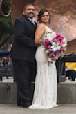 I went searching for a dress I could use for my 25th Wedding Anniversary Celebration. I did not want to spend a lot of money on my dress. I did not want a huge dress. i already had that beautiful experience 25 years earlier. I spotted this same dress on another web site, but they did not have a size L. A friend told me about Lulus. This was meant to be my dress. As i searched for dresses in Lulus i came across the same dress and lucky there was a L in stock. I order it!!... The L fit a bit too tight. I did not like how the pleats in the front opened up or how it fell below the waist. I worked on losing inches but also decided to order an XL just to be on the safe side. The dress in an XL was out of stock for a long time, but finally it came in and i got my hands on it. The dress was beautiful just what i wanted. It was elegant and not bulky at all. I could feel myself in this beautiful gown. the XL felt very comfortable below the waits. i did not have to do anything to it!I did add belt for decor! - Rosa Z.