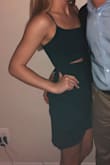 Loved the shape of this dress and the material! It hugged in all the right places but the stretchy and breathable material allowed me to still be comfortable all night! The layering and bodycon fit was flattering, and I loved the color which was very true to the pictures! - Maddie Z.