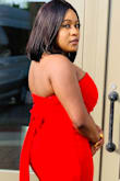 I bought this dress in a large for a wedding back in May 2019 and never placed a review but I just ordered another dress and it reminded me how much I loved this one! This is honestly the first dress that fits like a glove and hugs my curves, while securing my boobs as well! I'm thick but this dress made the apple of everyone's eyes! The quality of the material is amazing, there's a bit of stretch in there and it still fits nicely! If he posting my review for the other dress once I wear it on Feb 15 for my aunts 50th dinner! Really happy with Lulus for my evening/long dresses. - Ofure M.