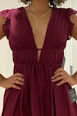 I'm in love with this dress! The waist on the M was tight for me. I should have ordered the next size up. - Madelline C.