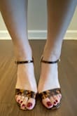 Very chic and goes well with different styles. 
I wear 7 for sandals and it's a good fit. Hills are chunky so relatively comfortable. - Jiyoung S.