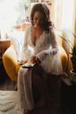 I am a mature bride and this dress was magical. My first dress ($10K) was damaged by the tailor and this was a last resort but what a blessing it was. I'm now grateful the first dress didn't work out. I cannot tell you how many compliments I received and I've already sold the dress to another bride. - Jill F.