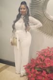 This jumpsuit fit me like a glove! So many compliments. I bought the jumpsuit  for Christmas party. - Cherie T.