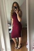 I wore this as a guest to an autumn wedding and it was very comfortable and made me feel really confident. While the back is low and sexy, the length of the dress made me feel appropriately dressed for the wedding. - Shannon B.
