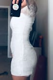 A little short, but I do have a big booty and thick tights. It hugs all the right curves. It feels really good quality very comfortable. And the embroidery shines a little when light hits it. Super adorable and sexy - Andrea P.