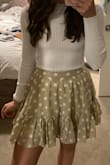 Love this skirt so much!! I was skeptical about the sizing since I am in between an XS and S, but I went with an XS and it fits great. Love that it has an elastic waist band. - Kaitlyn L.