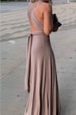 I love this dress for a work gala or less formal event. It is a cotton material so I did not feel as formal. You can wrap it SO many different ways and it was EXTREMELY comfortable. - Amanda P.