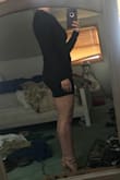 The fit on this dress is great, and black is always flattering. It's only single layer though, so it's a little bit see through. Short, but doesn't ride up to show my booty with every step. - Stephanie H.