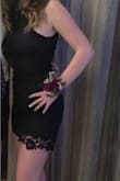 Loved this dress. Got a ton of compliments and was perfect for a school dance. Fit true to size and was the perfect length. It also fit comfortably everywhere. - Gabby G.