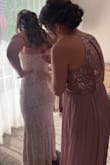 I ordered this while I was deployed for my wedding hoping that it would fit. When I came home, I only had two weeks until my wedding so it needed to fit. When I tried it on, it was a little loose so I got the top altered, but other than that, it was perfect. It was very beautiful and elegant. Nobody believed me when I told them that I bought it online at Lulus for under $300. It's such a beautiful, simple, elegant dress. I would order again and again. - Samantha M.