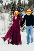 I bought this dress for engagement pictures and it is absolutely beautiful. I have gotten so many compliments on my pictures, specifically because of this dress. I would highly recommend it. It is a little low cut, but I was able to tie it a little tighter, which helped. I am 5'9" and the dress was long enough for me to wear boots with a small heel on them and it was still grazing the floor. I LOVE it. - Brittany G.