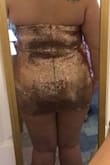 This dress is beautiful but it is way too short. It fits everywhere perfectly but needs about an extra 4 inches at the bottom. - Kristin I.