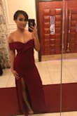 My breast were snug but not enough to go up a size. The gown was long but I did not need it to be altered the heels and the split and holding it up and down stairs was enough.  I received lots of compliments ! One of my too threw from Lulus. A must for a winter wedding. - Yudelca V.