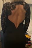 The dress was way to long, material is thick & NOT cheap looking, after alterations it was gorgeous! Only suggestion is make dresses for shorter people NOT all ladies are 5'9. I had to pay an extra $45 to get my dress altered & hemmed. - Alicia G.