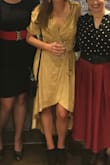 This dress is so comfy, flowy, and shiny. This dress is perfect for a wedding or date night! I wore it to my company holiday party and got lots of compliments! - Hayley Z.