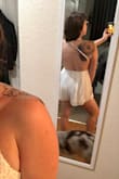I was looking for outfits to wear to my bachelorette and this was it perfect! It fits great, hits my curves in all the right places, and looks super cute. I love it! It comes a little wrinkly ( see pictures) but those came out with a quick steam. - Brigid