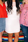 Love this dress but size up if you have a big butt and thicker thighs! Got a medium and it was perfect. - Gabriella S.