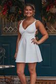 This dress is stunning! I am about 5'6" & 145 pounds & ordered a medium & it fit well. It wasn't very supportive in the boob area so my mom had to take in some of the straps but other than that it was perfect! I wore it to my high school formal. - Jaylyn S.
