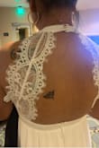 The fit was perfect. The train of the dress was super long even more my heels. Luckily my mom can see, so she trimmed a good 3 inches off the bottom. Other than that there were no issues. Fit like a dream and got lots of compliments. - Cecilia B.