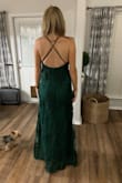 You cant wear a bra with this since the back is open. The top front is very loose and almost lifts out on the edges. Otherwise fits great. Perfect length and waist. I would say NOT for a chesty girl! Wearing it for a bridesmaids dress so I will keep and alter! - Alyson C.