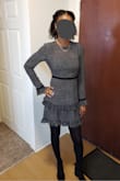 Beautiful dress, got plenty of compliments. It looks just Like the picture! The material is chiffon, so no stretching. - Nefia D.