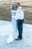 This dress was a little tight I have to admit but it still looked absolutely gorgeous for our vow renewal!!! - Brooklyn P.