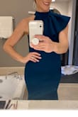 This dress is truly a statement piece. I wore it to a corporate gala and people would come across the room to ask me where it was from. The fabric is so thick and the color is stunning. I have ordered bcbg runway dresses and this dress is leaps and bounds better quality. Highly recommend. You won't be disappointed. - Susan B.