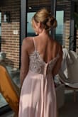 I was so over the moon with the color and fit of this dress. It was so beautiful and elegant for my perfect day. I ordered the pink blush faux fur wrap to enhance this gorgeous dress and I was so satisfied with it all! - Monica L.