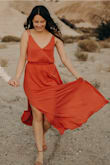 I wore this for my engagement shoot and it was perfect! The top was a little baggy on my because I have no boobs, but it still was pretty! It's a good amount of classy, sexy, and boho and photographs really well! - Kaylee E.