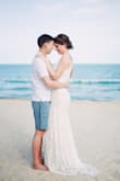 I wore this dress for my honeymoon photoshoot in Thailand. This dress exceeded my expectations! It is beautiful and looks much more expensive than it is. I usually wear a medium but the small was more fitted and provided my chest with enough support so that I didn't need to wear a bra. I am tall and this dress was long enough on me. I highly recommend it! - Brigita R.