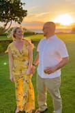 This dress was so beautiful and comfortable! It's a wrap around so I could tie it to my comfort. The only downfall was it was super long! Even with high heels like in the picture it still dragged. - Bryana C.