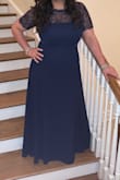 This dress is amazing ! I wore it to a wedding and received many compliments. The price was also a plus! I did have to get it altered because I am only 5'2 but other than that it fit perfectly ! - Zuleika D.