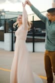 I love the flowy-ness of this dress. It was perfect for my engagement photos. The dress fit perfect thought out the shoulders and chest, but was a little long. I ended up wearing wedges that are a few inches tall and still felt like it was a little long-would have gotten it shortened, but I didn't have time. Overall it ended up being perfect. - Taylor B.