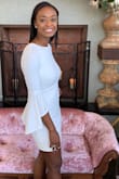 No iron needed. Upon receipt of the dress I laid it out. The material was smooth. The fit was awesome. - Andrea S.