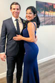 Absolutely loved this dress! Wore it as a bridesmaids for a recent wedding. Received compliments on the style and fit. The blue in the picture is a bit more on the royal color palette. Nonetheless I would wear this again to a gala or another wedding. Looking for another excuse to wear it! - Scarleth G.