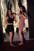 The fit and material were very flattering. it showed off my curves very nicely. my best friend and i ended up ordering the same dress but in different sizes and colors. she is in the black i am in the pink. - Catherine
