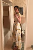 Big in the bust area, didn't like the way the bottom of the dress looked in person - Sarah W.